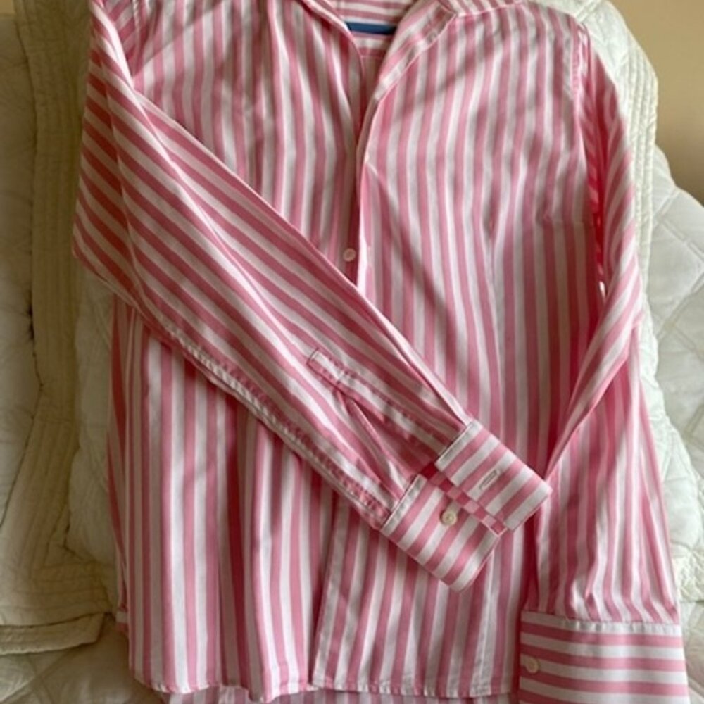 Pretty in Pink White Stripe Shirt